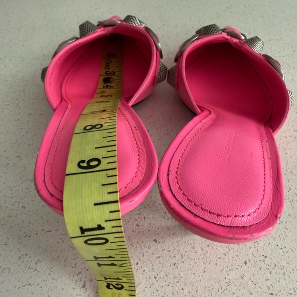 Balenciaga Cagole Leather Kitten Heels Fuchsia Pink Size EU 35 US 5 - Picture 5 of 11